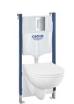 GROHE Solido - Set pentru montare încastrată, toaletă Bau Ceramic și capac softclose, clapetă Even, crom 112954SH00 (112954SH00)