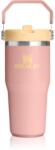 Stanley IceFlow Flip Straw 2.0 Tumbler sticlă termos din oțel inoxidabil Peach Rose 410 ml