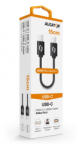 Aligator DATKP44 0, 15 M USB C Fekete USB kábel (DATKP44)