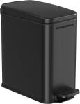 SONGMICS Fürdőszobai szemetes, 5 literes, rozsdamentes acél szemetes, fekete (LTB560B05) - vasbutor
