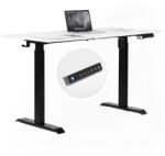ModernHOME , Elektromos íróasztal, 140x70 cm, állítható magasság 76-121 cm, fehér-fekete