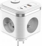 Viking Viking adapter Y33, 3x 230 V, 1x USB-A, 2x USB-C, ON/OFF, bar