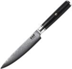 Gudaro - AKIRO 5" damaszkuszi univerzális konyhakés, 12, 5 cm hosszú, fekete GD1004-A (GU0023)