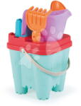 Ecoiffier Vödör szett maxi Vár Castle Bucket Summer Écoiffier locsolókannával és formákkal 6 részes 18 hó-tól (ECO617-A)
