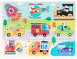 Sunman Puzzle din lemn, Vehicule, 9 piese (S00004221_001w) Puzzle