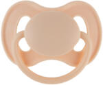 CANPOL BABIES Kaucsuk cumi kerek heggyel Nude 6-18m krémszínű