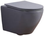 Welland Primo Rimless fali WC csésze + soft-close slim WC ülőke - szürke - miniwebshop