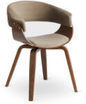  GARY bársony szék bézs / dió színben (ME-GARY-BZ-O-V-DG-K)