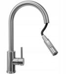 Rea Konyhai csaptelep kihúzható kifolyócsővel Rea Fresh Csiszolt nikkel Inox (REA-B9146)