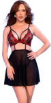 Chilirose Babydolls Chilirose CR 4869 - fekete-piros érzéki babydoll (ESD-244689A11X)