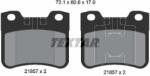TEXTAR Fékbetét készlet TEXTAR 2185701 for CITROËN, PEUGEOT (2185701)