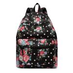 Konofactory Fekete virágos iskolai hátizsák „Roses (R1401-roses-black-HU)