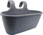 Elif Plastic Balkonláda alátéttel és akasztóval - 7, 5 L (39×26×25 cm) Szín: Tóp