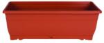 Elif Plastic Virágláda alátéttel - 14 L (60 × 18 × 15, 5 cm) Szín: Terrakotta