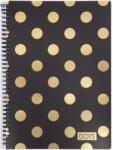 Oxybag Twin wire blokk A4 Soft Romantic Nature Dots Gold (8-08418)