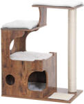 FEANDREA Macska kaparófa, cicaházzal, rusztikus barna 66x42x88cm
