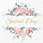 PAW Papírszalvéta 33x33 cm 3 rétegű 20 lap/csomag - Különleges nap