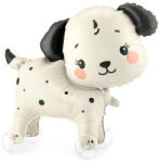  Fólia lufi kutya kerekeken, 70x59 cm, bézs-fekete mix (FB375)