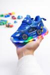 Superbebe Shop Adidasi cu luminite pentru baietei - Masinuta albastra Super LED