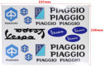 Roy Set autocolante Piaggio, culoare albastru negru (ROY14624)