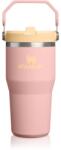 Stanley IceFlow Flip Straw 2.0 Tumbler sticlă termos din oțel inoxidabil Peach Rose 590 ml