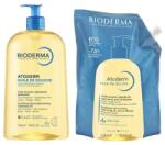 BIODERMA - Pachet Bioderma Ulei de dus pentru piele sensibila si uscata Atoderm 1000 ml + Rezerva eco ulei de dus Atoderm, 1000 ml