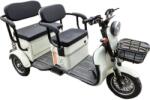  Saige V6 Elektromos Háromkerekű, Engedély Nélküli, Két Személyes, 1800W Motor, 72V24Ah Akkumulátor, 60km Hatótáv, 220x88x105 cm, Maximális Sebesség 25km/h, Fehér