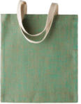 Kimood Uniszex táska Kimood KI0226 100% natural Yarn Dyed Jute Bag -Egy méret, Natural/Military Green