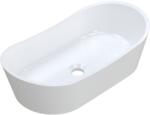 Ruvetti Arina lavoar 60x30 cm ovale de blat alb luciu DOL_ARI6030 (DOLARI6030)