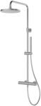 Oltens Vassa zuhany készlet fal termosztáttal trópusi zuhany opcióval nikkel 36508910 (36508910)