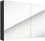 Defra Salsa szekrény 80x15x60 cm tükörrel fekete 242-E-08002 (242E08002)