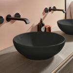 Villeroy & Boch Lavoar pe blat, CeramicPlus, rotund, 42 cm, negru mat (Pure Black), Villeroy & Boch Loop & Friends 4A4600R7 4A4600R7 (4A4600R7)