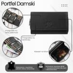 Paolo Peruzzi Női pénztárca nagy fekete valódi bőr tágas Paolo Peruzzi T-138- (T-138-BL)