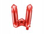 Party Deco Fólia lufi ''w'' betű, 35cm, piros