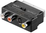 Adaptor Scart la 3x RCA si Svhs cu comutator IN/OUT (50123-H)