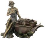 Veronese Női szobor rózsaval - rózsás doboz (FD-AN10197A4)