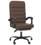 VidaXL Masszázs irodai szék, állítható, műbőr, barna