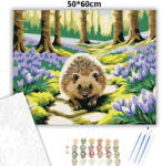  Csendes erdei séta - számfestő készlet - 50×60 cm (Keretre feszítve)