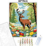  Fenséges agancsok - számfestő készlet - 60×70 cm (Keret nélkül)