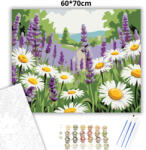  Üde levendulás - számfestő készlet - 60×70 cm (Keretre feszítve)