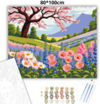  Napsütötte nyugalom - számfestő készlet - 80×100 cm (Keretre feszítve)