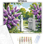  Virágzó orgonabokrok - számfestő készlet - 50×60 cm (Keretre feszítve)