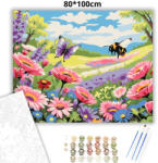  Réti vadvirágok - számfestő készlet - 80×100 cm (Keretre feszítve)