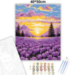  Aranyló napfelkelte - számfestő készlet - 40×50 cm (Keretre feszítve)