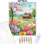  Nádfedeles házikó - számfestő készlet - 60×70 cm (Keretre feszítve)