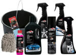 Feral Set de curățare Feral 236504 16L cu 9 piese: Găleată de spălare, Mănușă de spălare, Șampon, Curățător de roți, Curățător de geamuri, Lustru pentru anvelope, Lustru pentru bord, Prosop de curățare, Cur