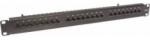 Securitynet Cat. 6 panel 19 inch 1U 24xRJ45 UTP black with shelf CCAS-PA6-24UTP-O