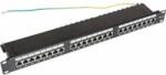 Securitynet Cat. 6 panel 19 inch 1U, 24xRJ45 FTP black with collar CCAS-PA6-24STP-O-2