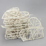  Fonott hálós szív 20cm 10db/csomag - OKOSÁR! - esküvői és kerti parti dekorációhoz