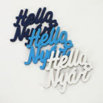  Hello Nyár" felirat színes 5x5, 5cm 3db/csomag - koszorúhoz és asztaldíszhez